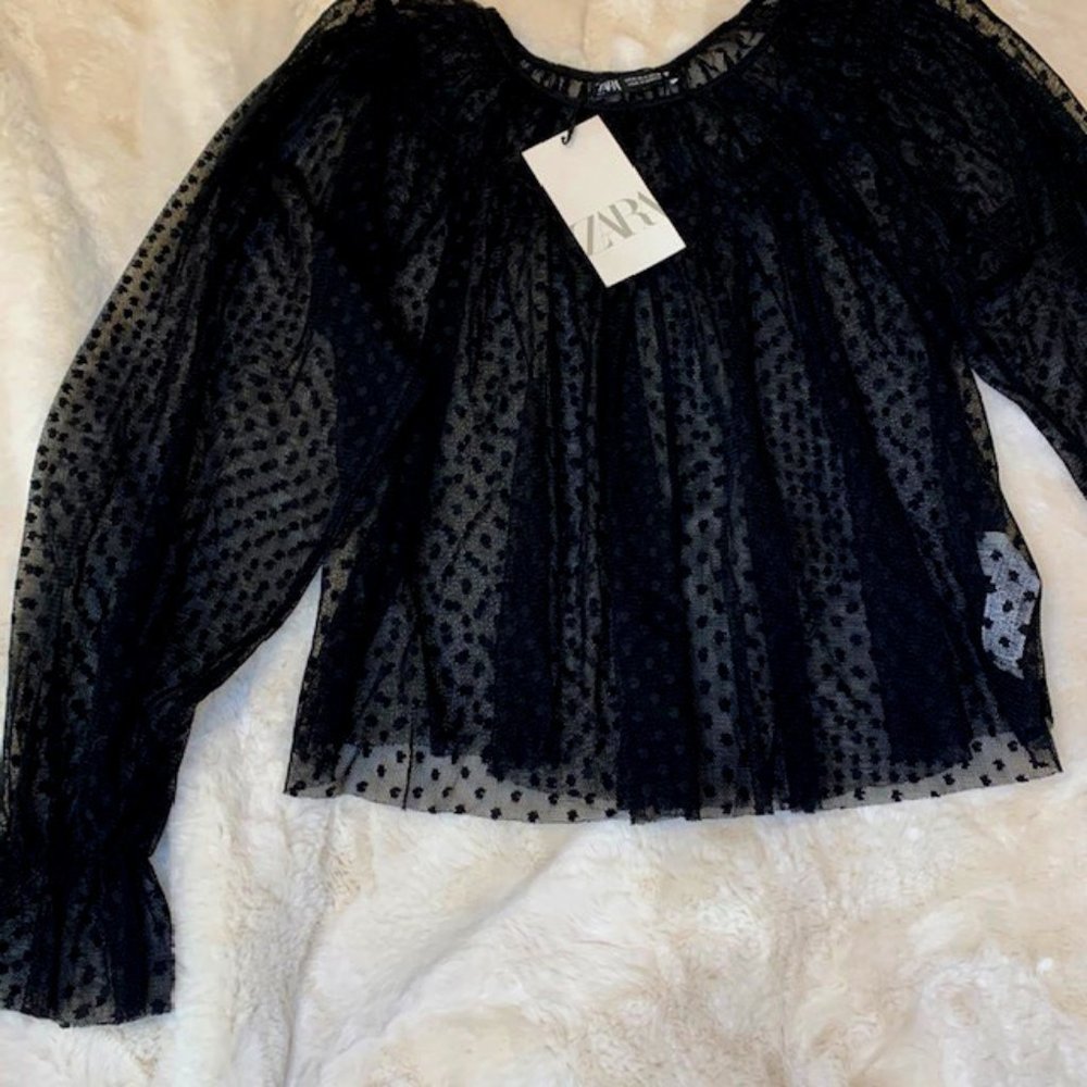 Zara polka dot top